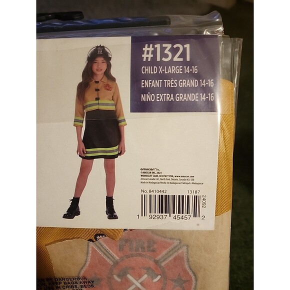 New Firefighter Girl Black Suit Yourself Fancy Dress Up Halloween Child Costume - Picture 5 of 5